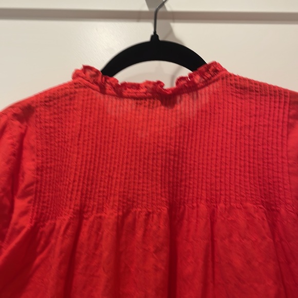 J. Crew ruffled buttoned down tunic blouse. - Picture 4 of 5
